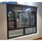 Ebenes Glasflügelfenster-Windows-Handelsaluminiumrahmen-Flügelfenster-Fenster
